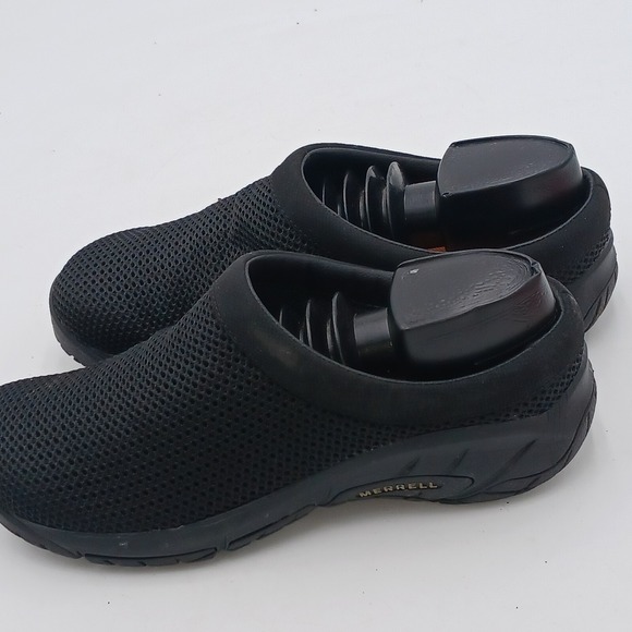 Merrell Mules Women Shoes Sz 7‎ Black Mesh Round Toe Comfort Casual Select Grip - Picture 2 of 8